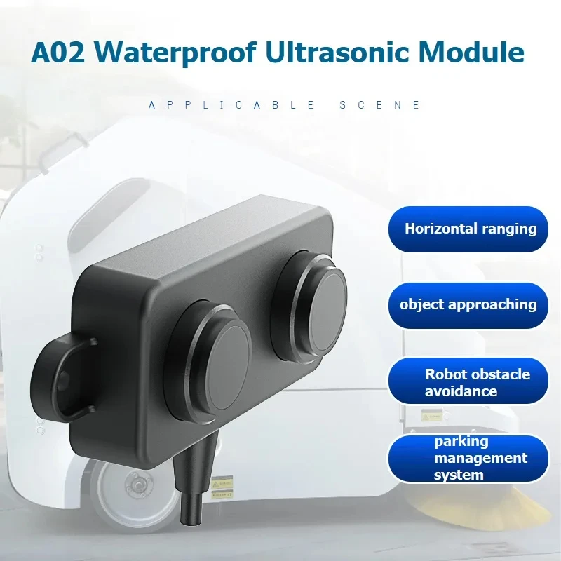 A02 Ultrasonic Sensing Sensor UART Waterproof Ranging Module 450cm RS485 I2C PWM Robot AGV Small Ultrasonic Sensor