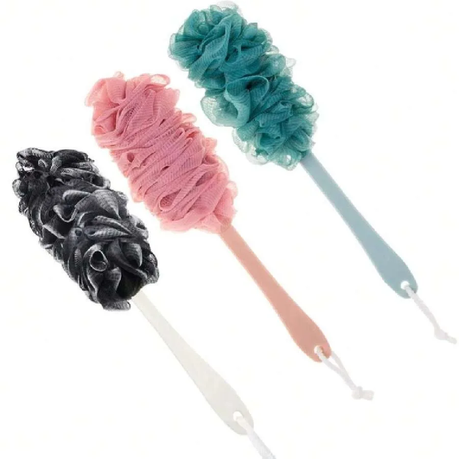 

【New style】Back Scrubber For Shower, Loofah Long Handle Bath Body Brush, Soft Nylon Mesh Sponge For Shower, Loofah On A Stick F