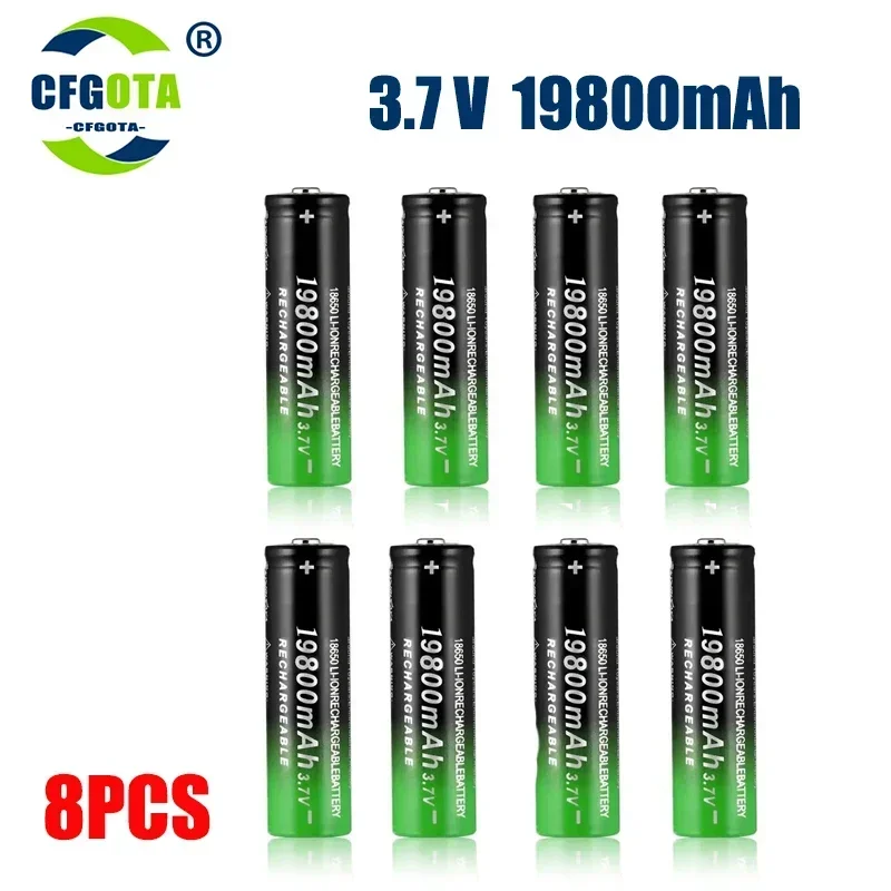 18650 Rechargeable 3.7V 18650 19800mAh Capacity Li-ion Rechargeable For Flashlight Torch