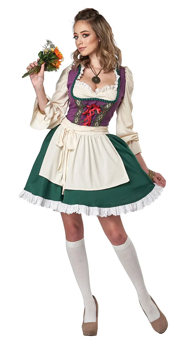 Vestido de sirvienta de traje de cerveza de Alemania, Oktoberfest Nacional Bávaro