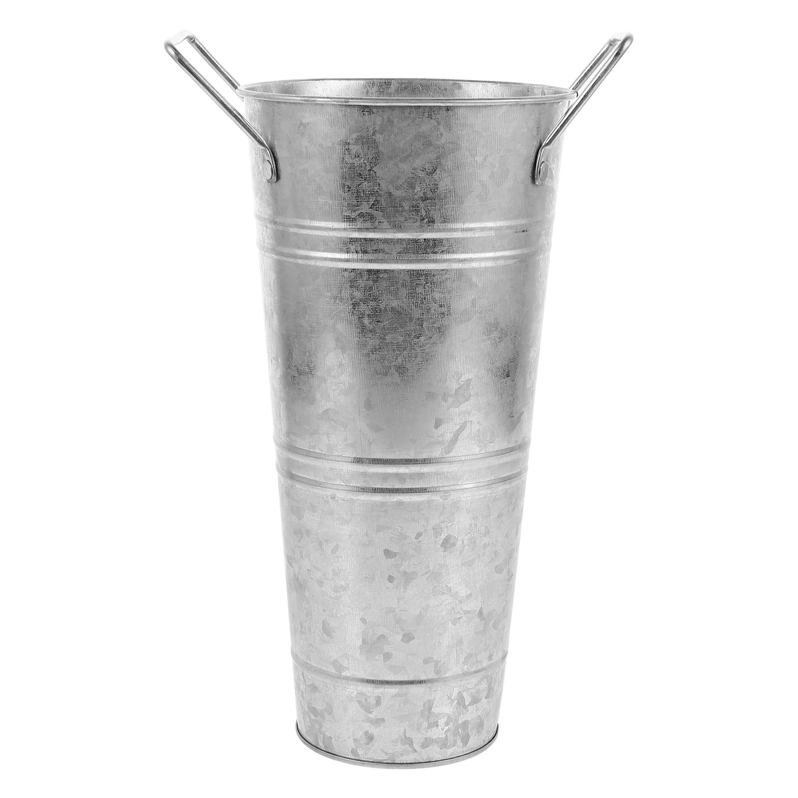 

1Pcs Retro Decorative Vase Iron Sheet Flower Bucket for Silk and Dried Flowers Arrangement Vintage Style Artistic Display Vase