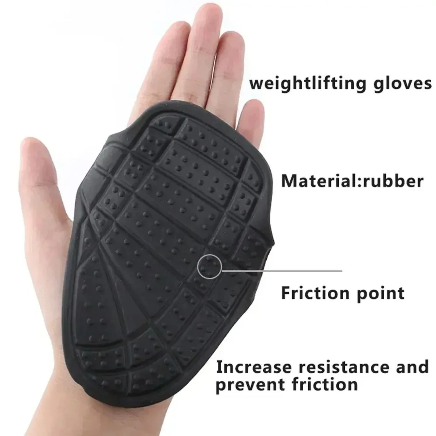 2pcs Heavy-Duty Silicone Weight Lifting Non-Slip Grip Pads Fitness Gym Workout Lifting Grips Dumbbell Pull-up Strength Training view 4