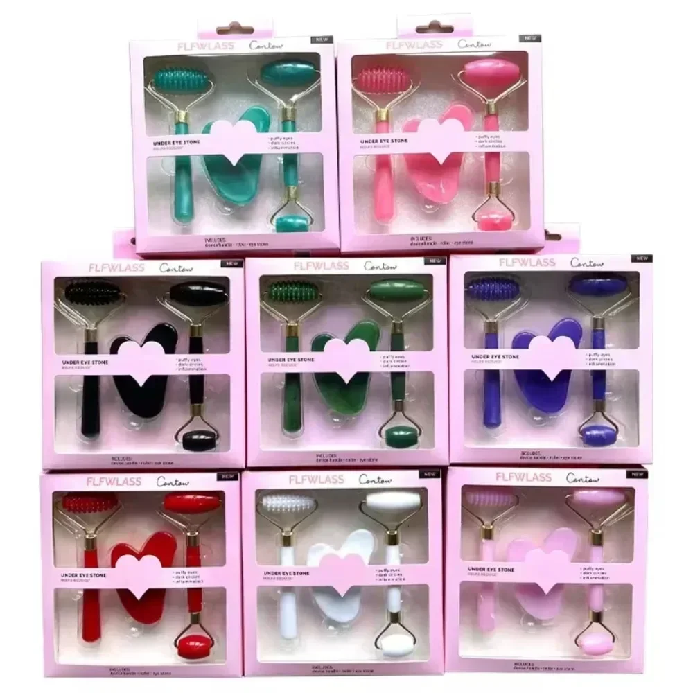 3 個樹脂美顔器マッサージローラー顔ボディ首目かっさこすりボード抗しわ美容スキンケアツール