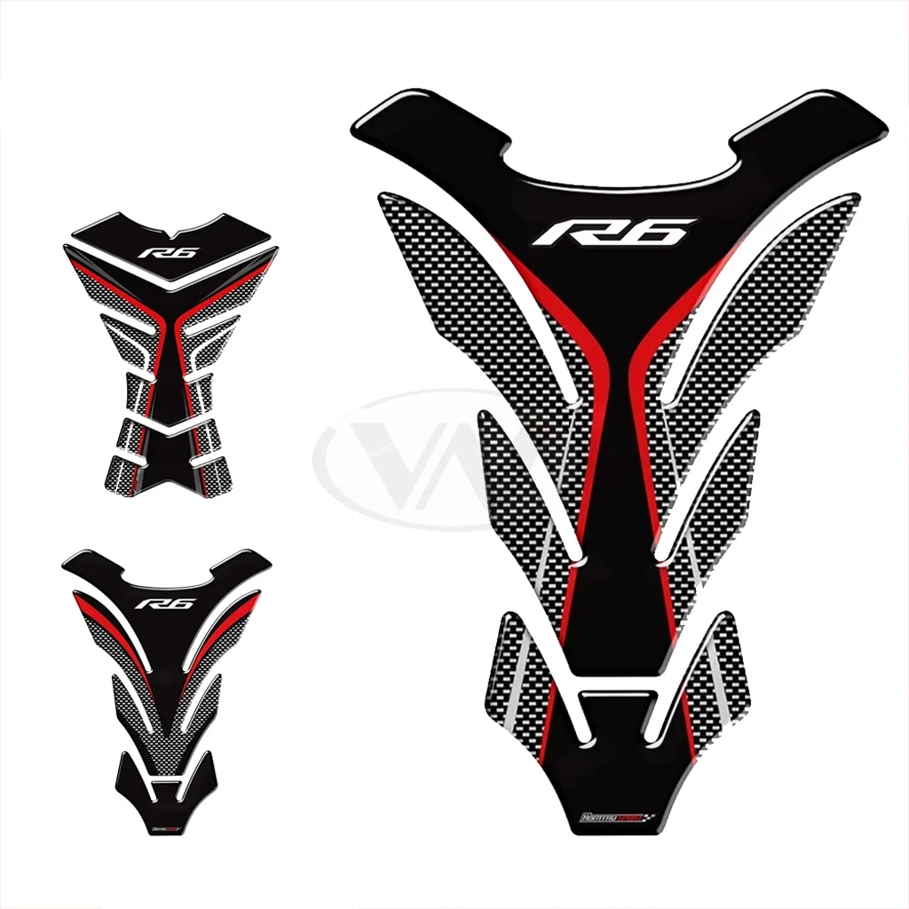 

Для Yamaha R6 YZF-R6 Tankpad 3D модификация наклейки на мотоцикл, защита топливного бака, водонепроницаемая наклейка, украшение