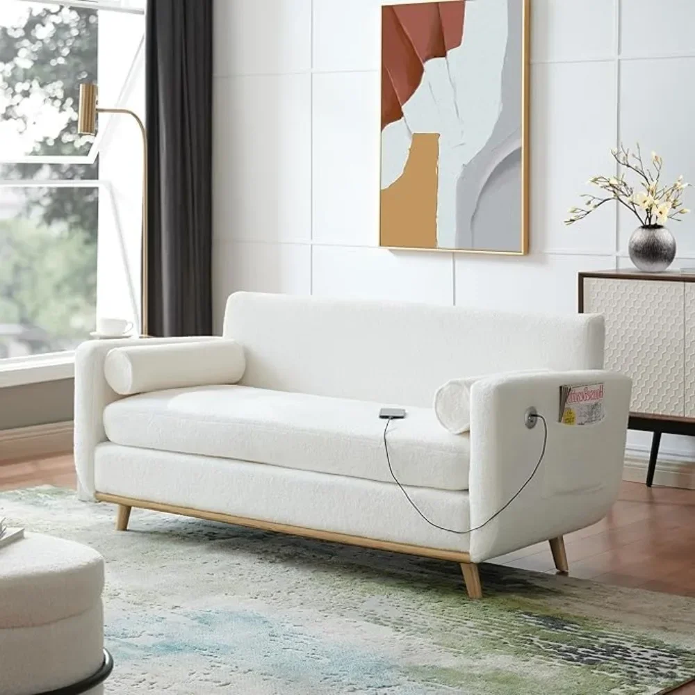 Loveseat Sofa, Whit… - image