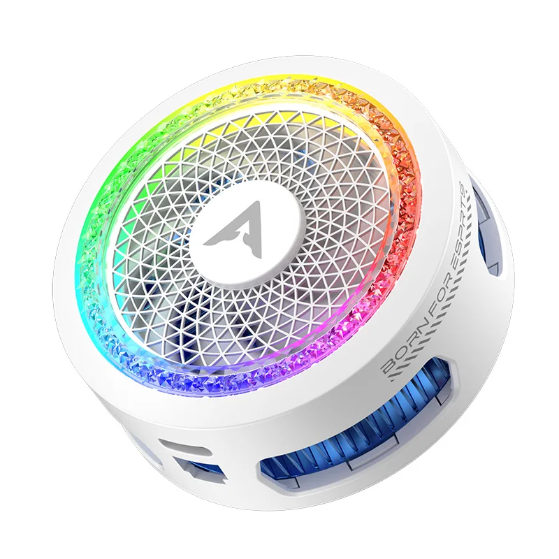 

PIVA B3 25W Semiconductor Phone Cooler Magnetic Rotatable Clip Gaming Cooling Fan Colorful LED Light for PUBG Mobile Game
