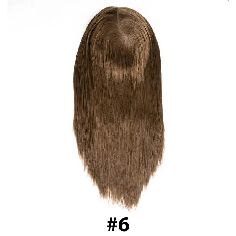 Duurzaam Geknoopt Huidbasis Haar Toppers Voor Vrouwen Lange Rechte Vrouwen Topper 100% Chinese Cuticula Remy Menselijk Haar Pruiken Haarstukje
