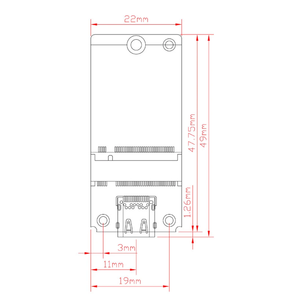 

M.2 To Type-C HDD Case Adapter Board NVME HDD Enclosure Interposer Board JMS583 Chip 10Gbps Support 2230 2242 2260 2280 Size SSD