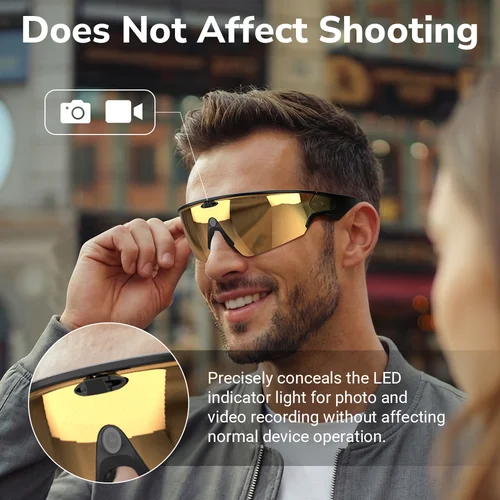 Imagen 2 del producto Pegatinas bloqueadoras de luz LED HiBloks para gafas inteligentes Oakley Meta Vanguard, cubiertas LED opacas, 10 unidades, accesorios para gafas AI