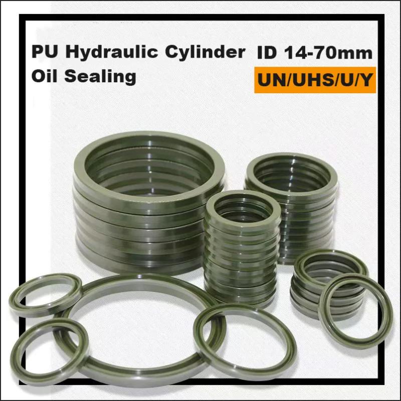 ID 14-70mm Polyurethane (PU) Hydraulic Cylinder Oil Sealing Ring Height 5mm 6mm 7mm UN/UHS/U/Y Type Shaft Hole General Gasket