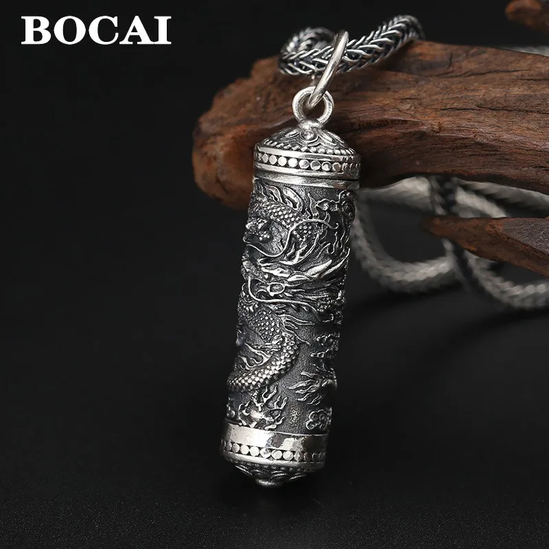 bocai pingentes tailandeses para homens e mulheres joias auspiciosas etnicas retro padrao s925 prata real joias de personalidade tendencia 2023 01