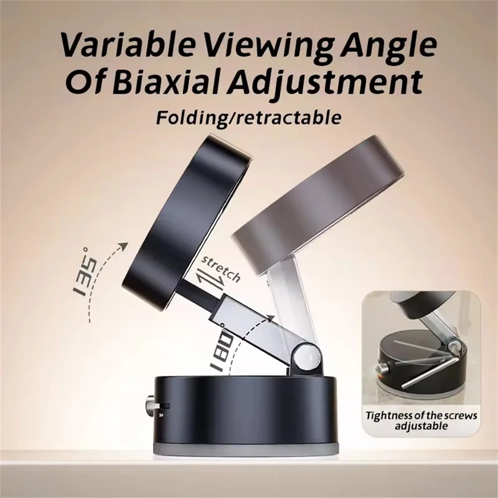 FANGTUOSI 2025 New Double Sided Vacuum Suction Cup Magnetic Lazy Multi-functional Foldable Storage Phone Holder