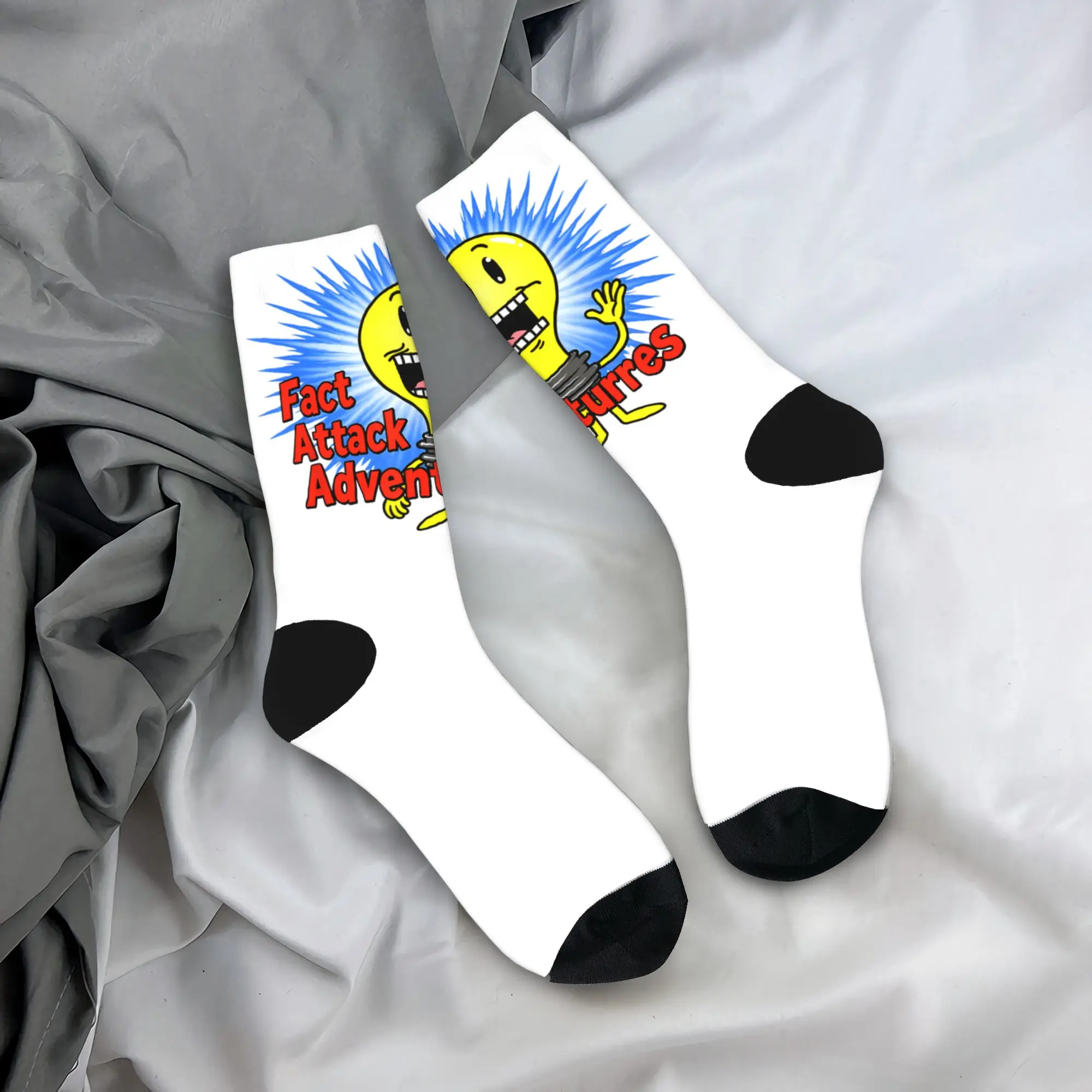 Light Bulb Fact Attack Adventures  Socks  Fashion Stockings Couple Medium Soft Climbing Socks Winter Design Anti Skid Socks