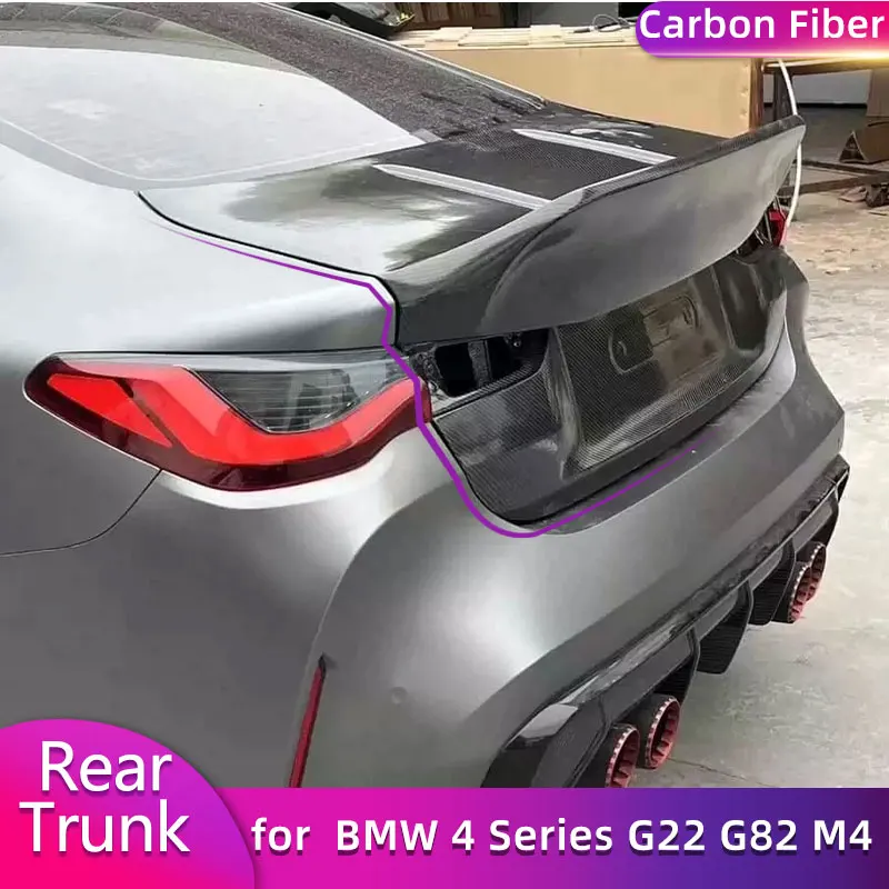 

Carbon Fiber Rear Trunk Boot Cover for BMW 4 Series G22 G82 M4 Coupe 2D 2021-2023 Replacement Car Rear Trunk Boot Lid Body Kit