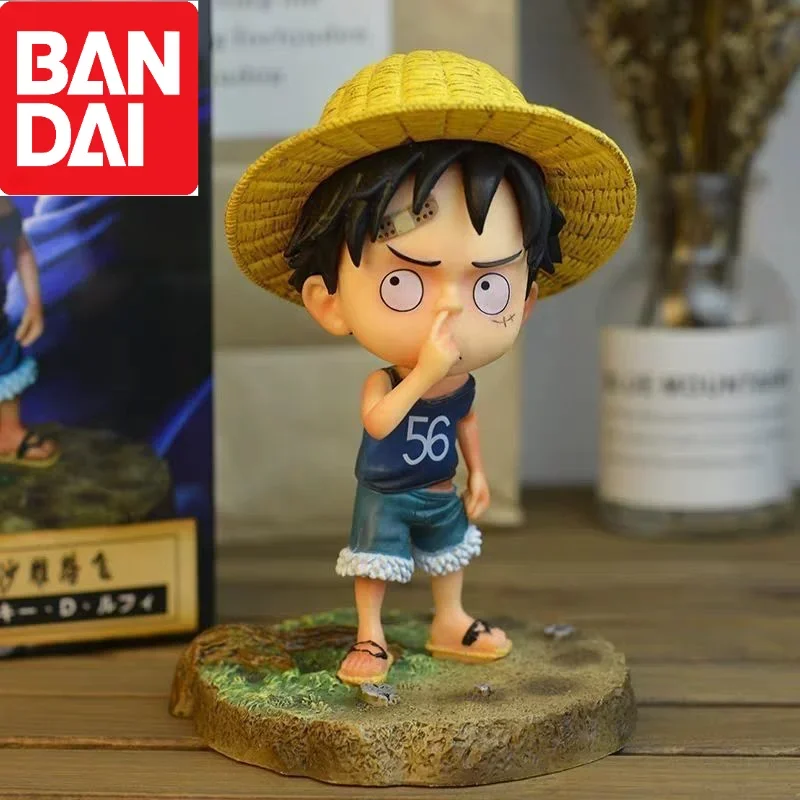 15CM Anime One Piece Monkey D Luffy Figure Childhood Boy Action Figurine PVC Model Car Decoration Statues Doll Toy Birthday Gift