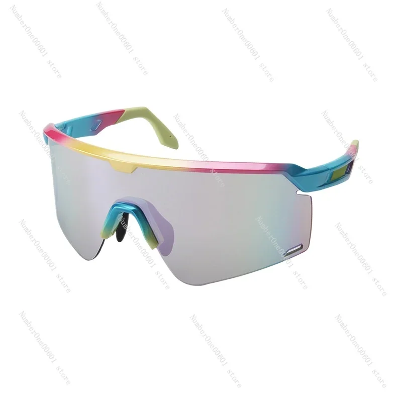 

Outdoor One-piece Sunglasses TR90 Material Can Be Replaced with Myopia Adjustable Nose Bridge Cycling Half Frame Sunglasses