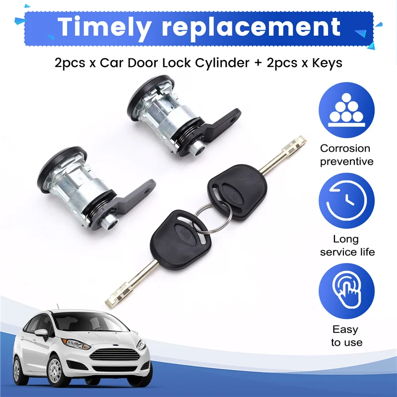 

Набор стволов для дверного замка автомобиля с ключами, цилиндр дверного замка автомобиля 96FGA22050CGPA 191564789897 для Ford Fiesta 1995-2002 гг.