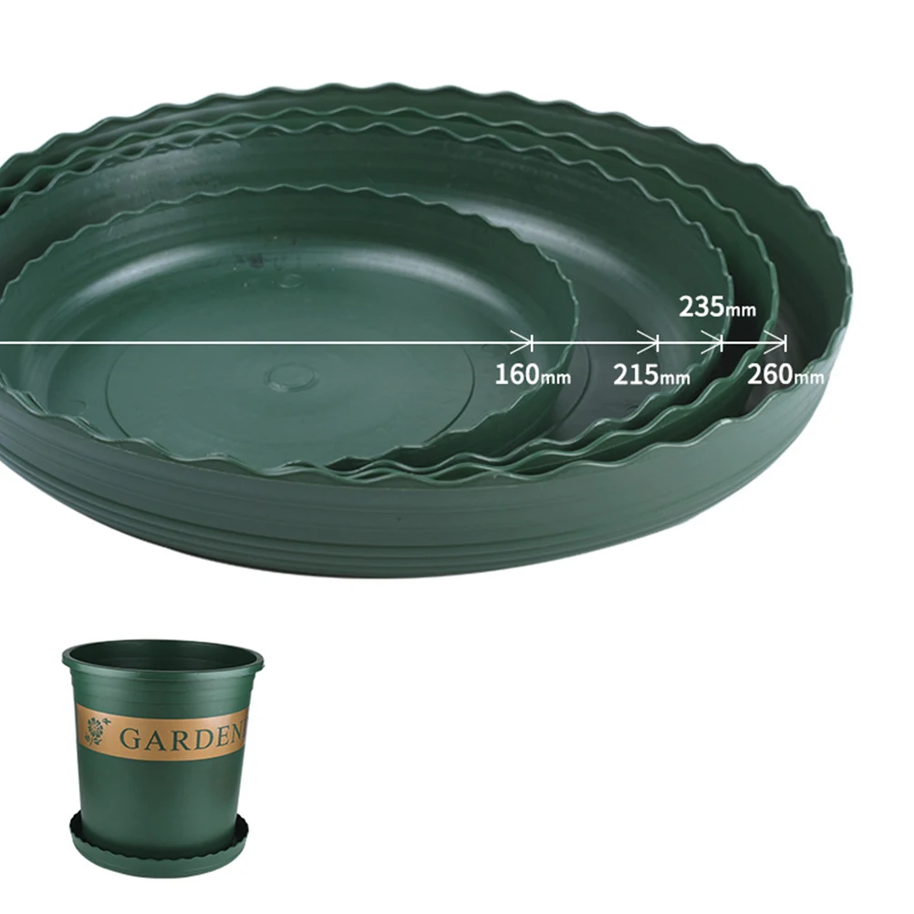 

3Pcs Plastic Tray Flower Pot Base Round Drip Tray for Succulents Bonsai Plants with Flat Bottom Non-Slip Design Garden Balcony