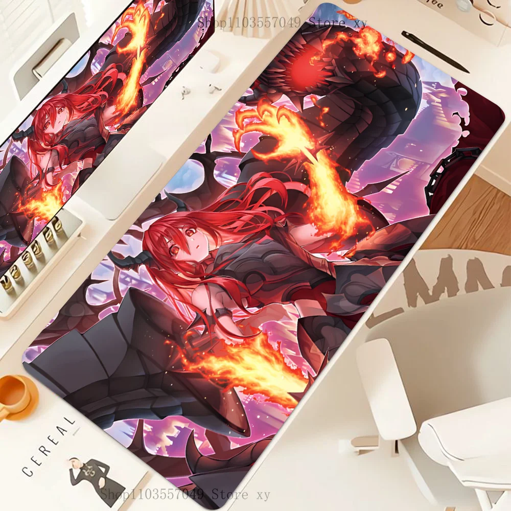 Game Yu-Gi-Oh Promethean Princess Bestower Of Flames Mousepad Large Keyboard Desk Mat Gaming Mouse Pad LockEdge Edge Non-slip