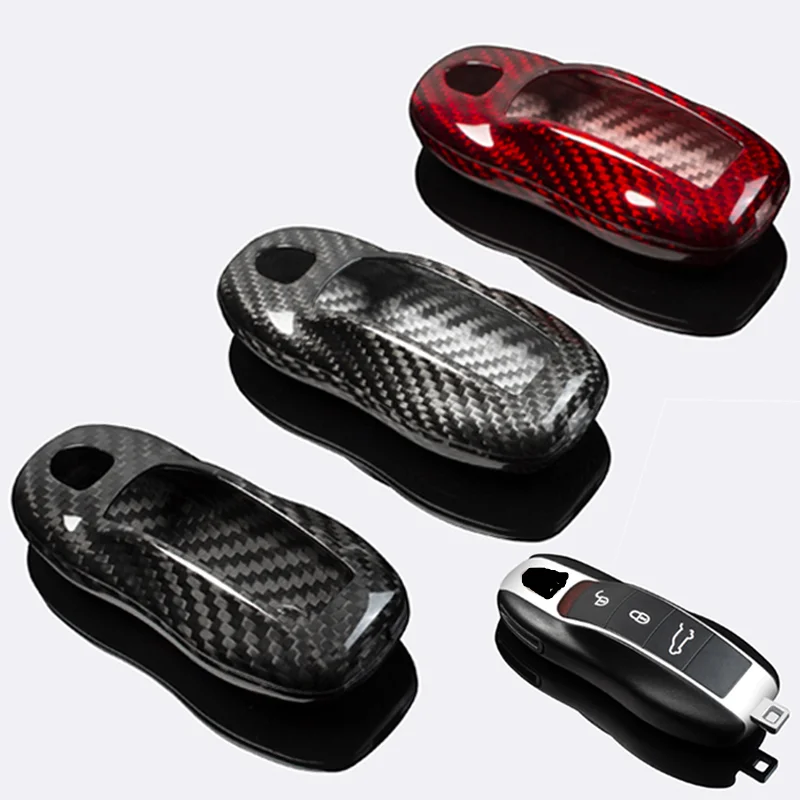 

Key Fob Case Cover Shell for Porsche Panamera Spyder Carrera Macan Boxster Cayman Cayenne 911 970 981 991 Car Smart Remote