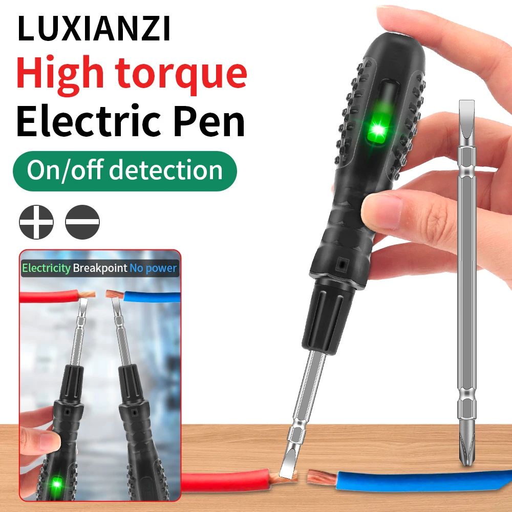 

LUXIANZI 12-230v Voltage Tester Pen Screwdriver Handheld Induced Electric Power Test Probe Portable Electrician Detector Tool