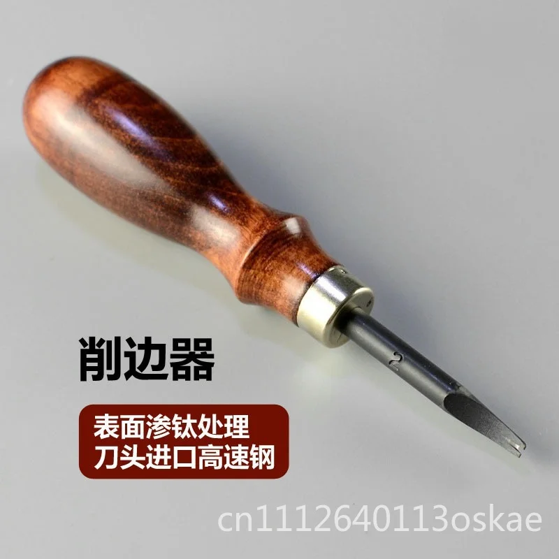 Edge shaver handmade DIY leather leather vegetable tanned leather edge shaver wooden handle edge shaver Beveler No. 1 2 3 4