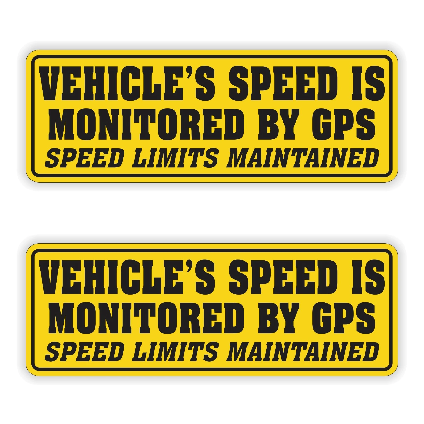 

2 упаковки 2,5 x 7 дюймов, монитор скорости автомобиля, GPS, виниловая наклейка на бампер, наклейка, предупреждающий знак, предупреждение