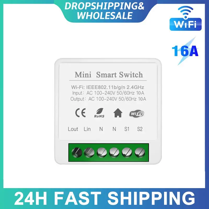 

Smart Home Automation Breaker Switch Module Mini Smart Switch Timer Remote Control Wireless Switches Tuya 10a