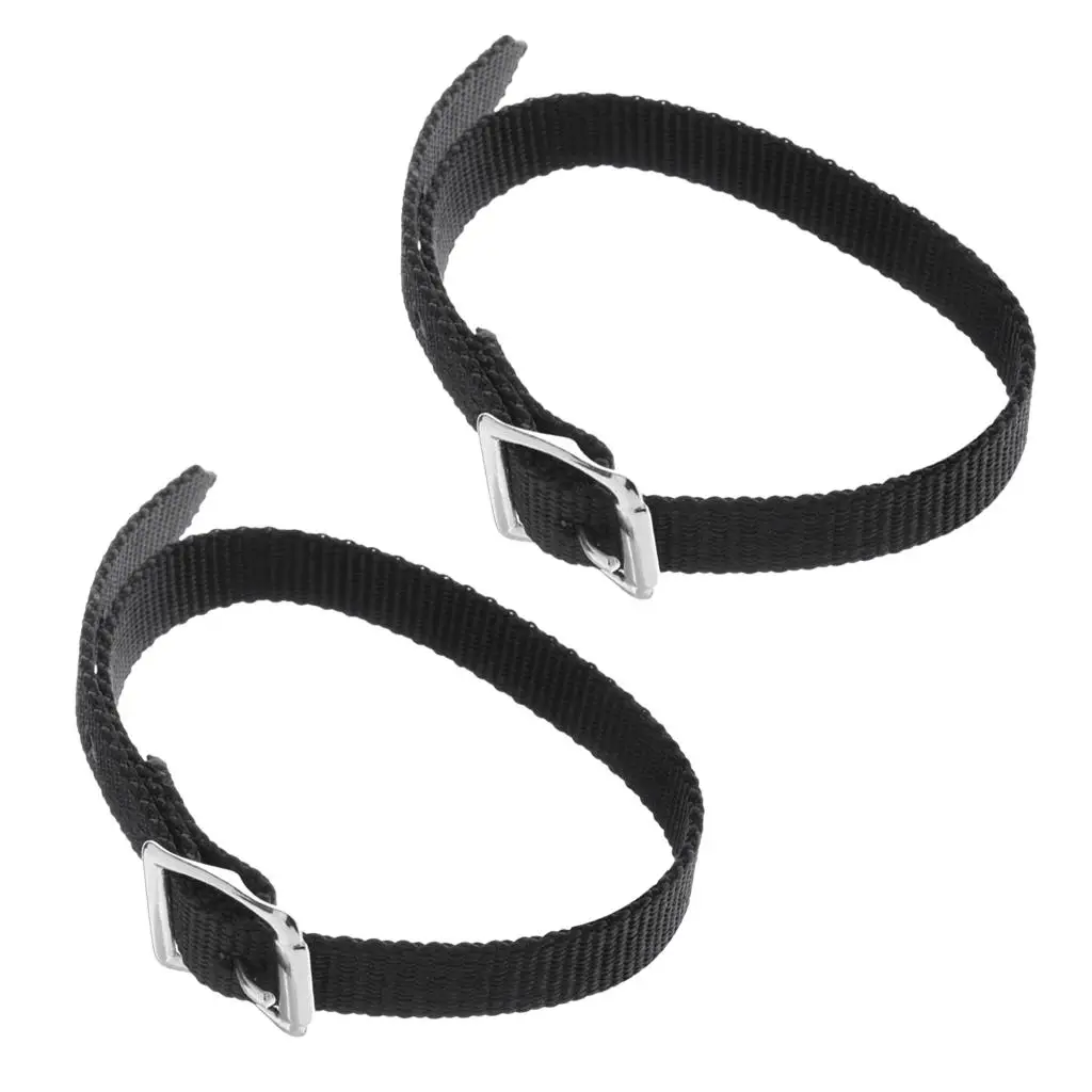 2 Piece Equestrian Horse Riding English Spur Straps with Silver Buckles - 45cm Length