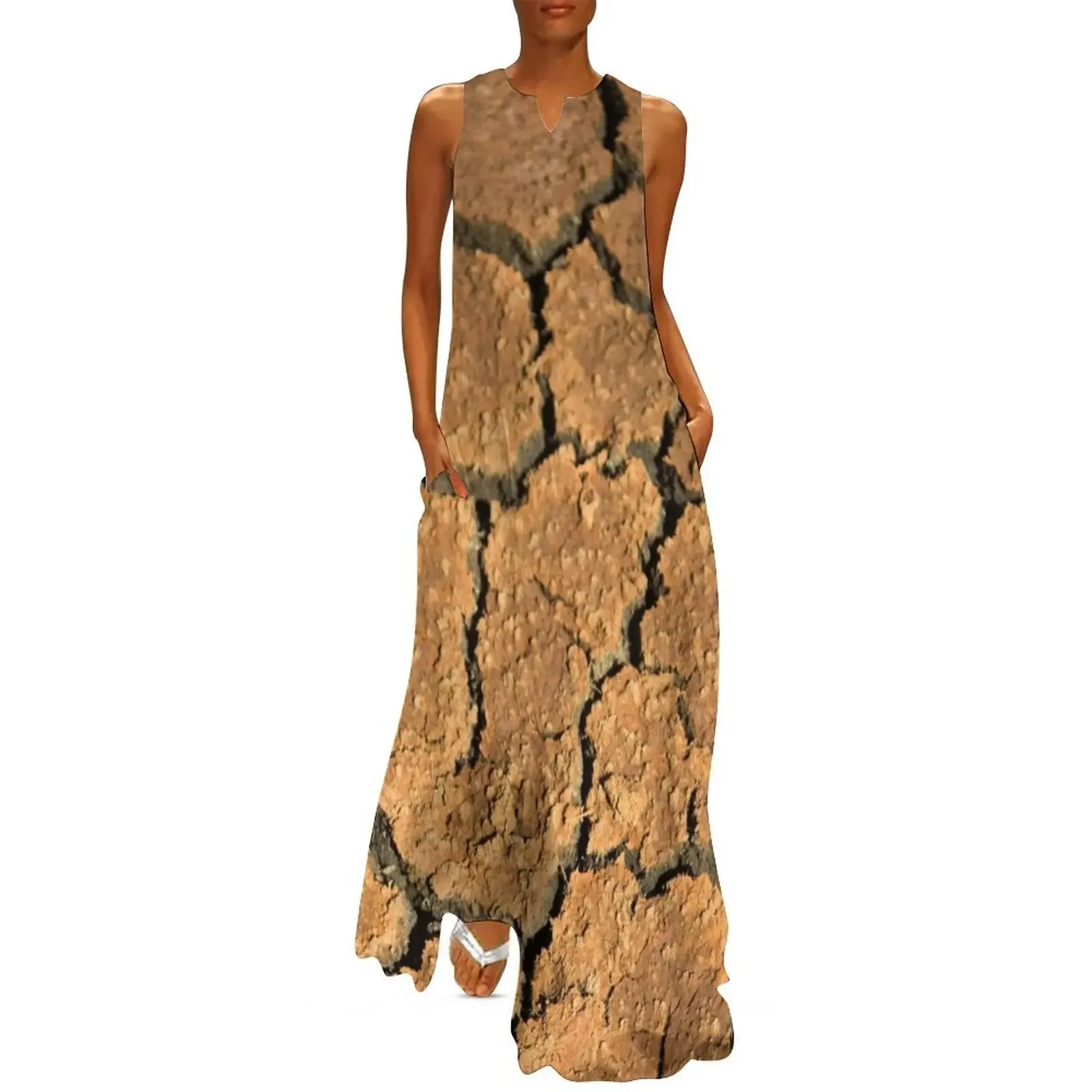 

Dried Soil Texture Long Dress evening dress beach dresses dresses for women Dress