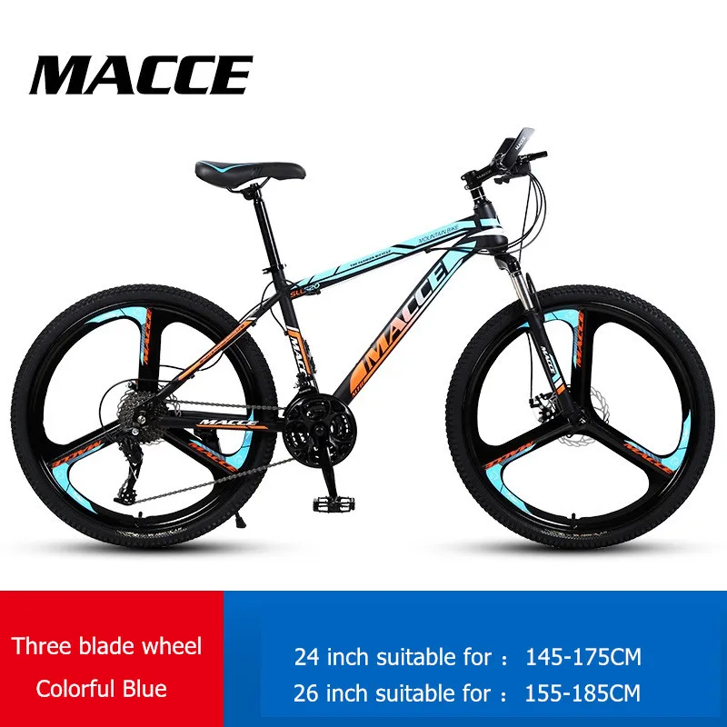 Mountain Bike Outdoor Adult Off-road Variable Speed Bicycle 24/26 Inch Front And Rear Mechanical Disc Brakes Student Bik