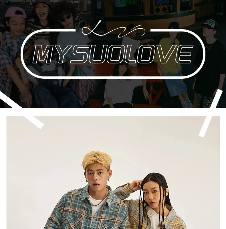 

MYSUOLOVE All Season fashion plaid shirt for couples