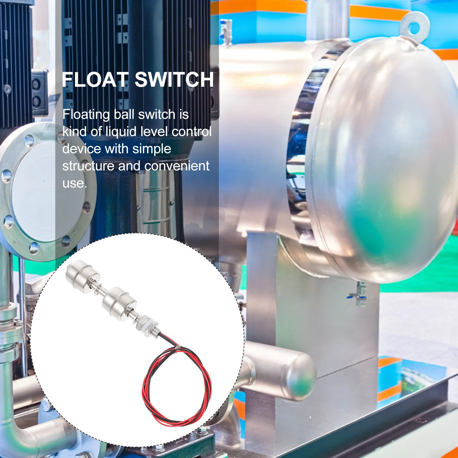 

1Pcs Delicate Craftsmanship Stainless Steel Water Level Transducer Float Practical Float Water Level Sensor Monitor