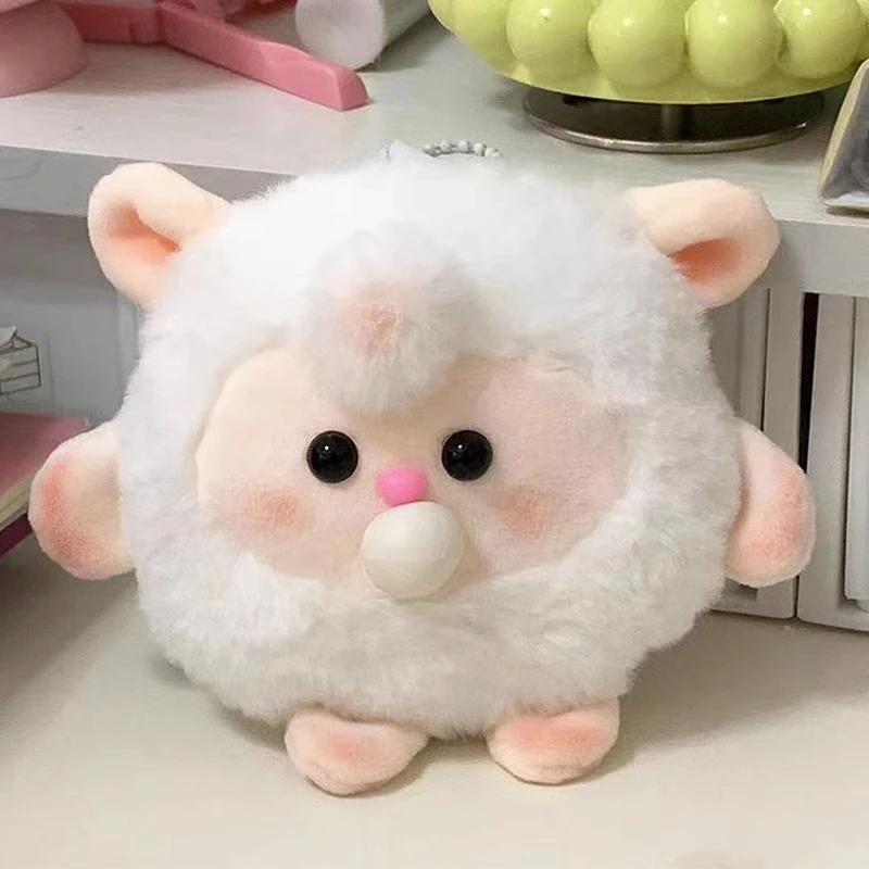 Sheep Bubble Doll Pinch Decompress Pendant Kawaii Cartoon Squeak DIY Creativity Key Chain Accessories Material Kit