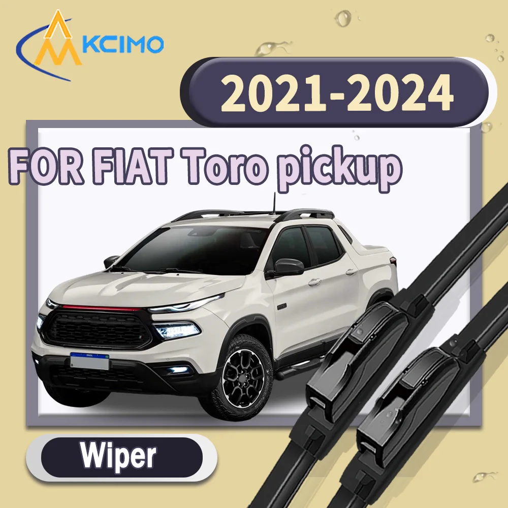 

High Quality Silent 2pcs Windscreen Car Rain Brush Front Windshield Auto Wipers Perfect Fit for FIAT Toro pickup 2021-2024