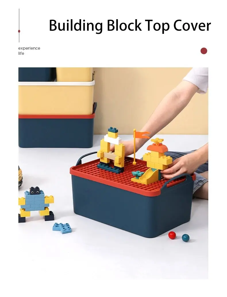 Aufbewahrungsbox für Lego mit Deckel, Spielzeug, Baustein, Teile, Organizer, Box, kleine Partikelklassifizierung, Baustein, obere Abdeckung – Detail 3