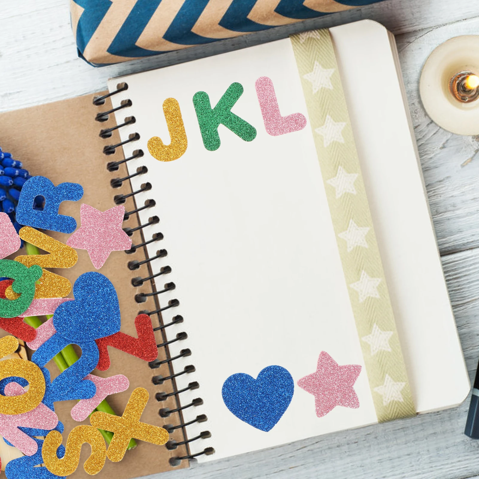 

26Pcs Gold Letter Stickers Self Adhesive Alphabet Patches for Scrapbooks Storage Box Door Window Cabinets Gifts