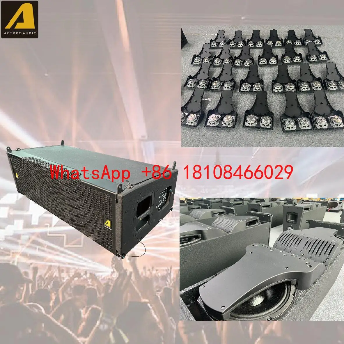 Sistema de Sonido Line Array VTX A12, Doble Altavoz de 10 Pulgadas, para Festivales de Música al Aire Libre, Conciertos, Equipo Completo ACTPRO AUDIO