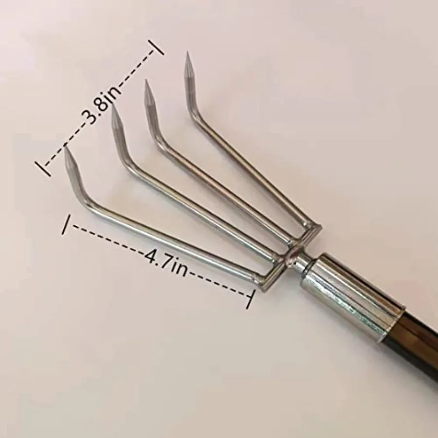 Stainl Steel Garden Claw rake Multifunctional rake, Lengthened Aluminum Alloy Handle, can be Used for Weeding and loosening the