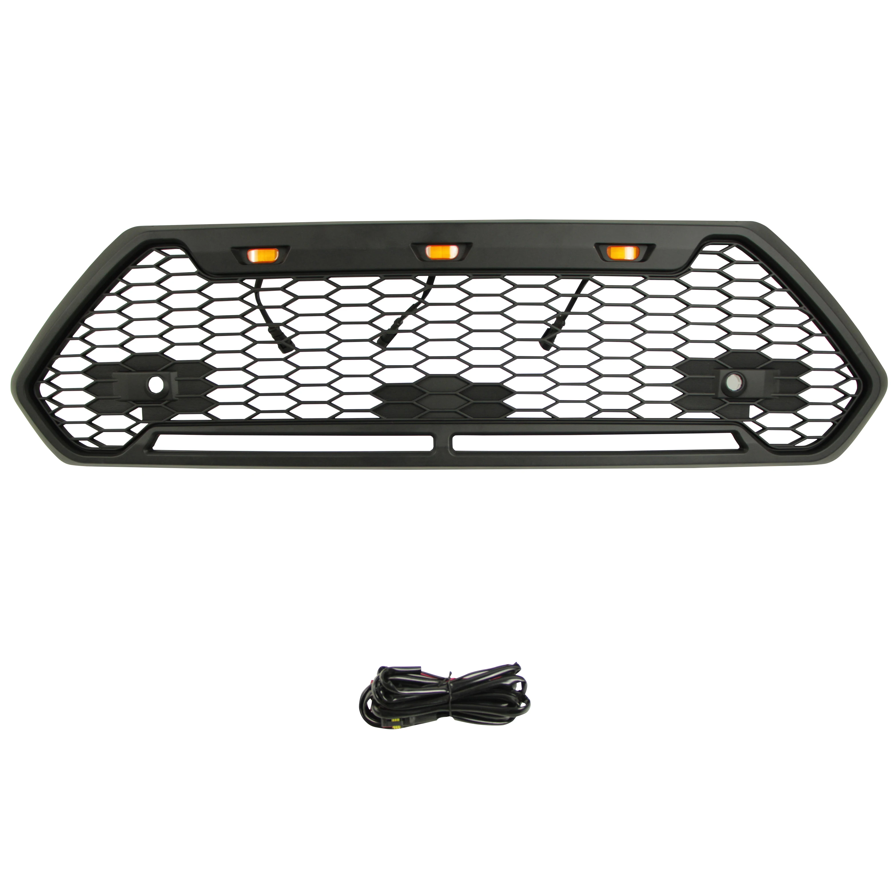 2020 New style honeycomb Front Grille With Amber Light Fit For Toyota RAV4