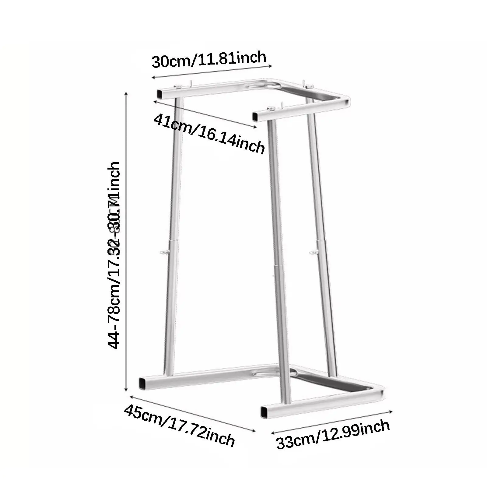 Stainless Steel Pocket Support Shelf Large Trash Bag Holder Adjustable Bag Support Tool for Garden Waste Cleanup
