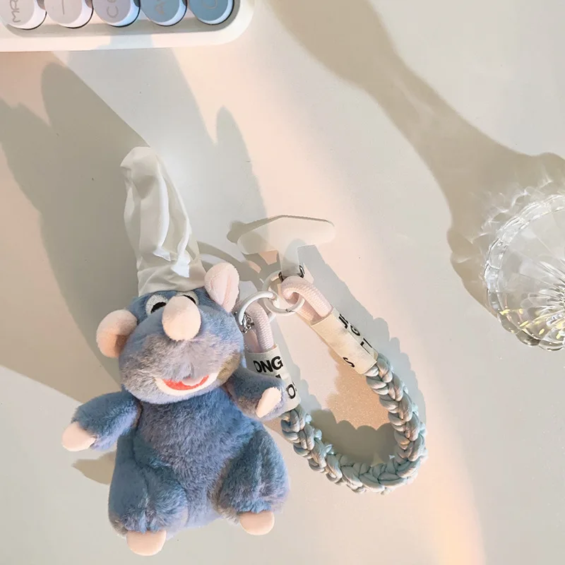 

Mobile Phone Strap Charm Cute Chef Hat Rat King Pendant Doll Plush Toy Ugly Cute Keychain Phone Case Lanyard