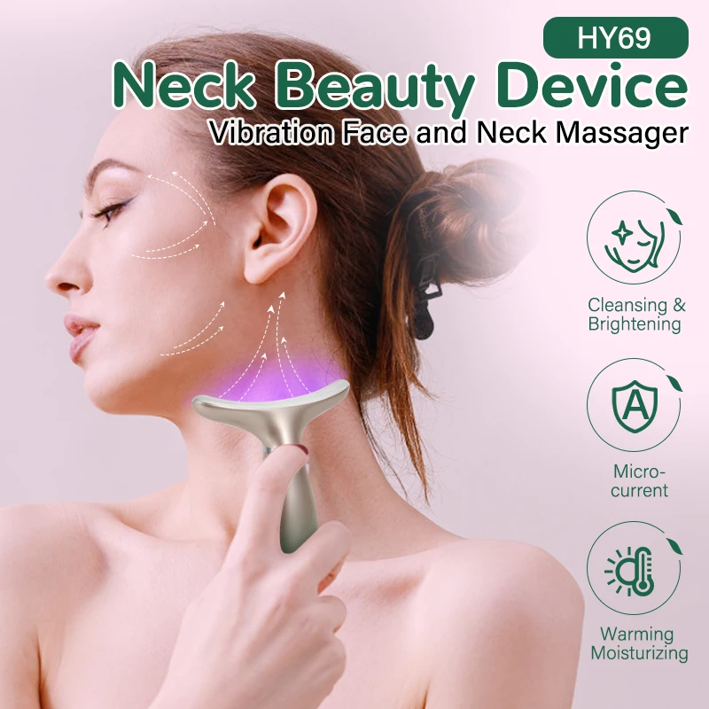 CMH EMS Microcurrent Chin Lifting Face Neck Beauty Device LED Photon Firming Rejuvenation Anti Wrinkle Skin Care Facial Massager