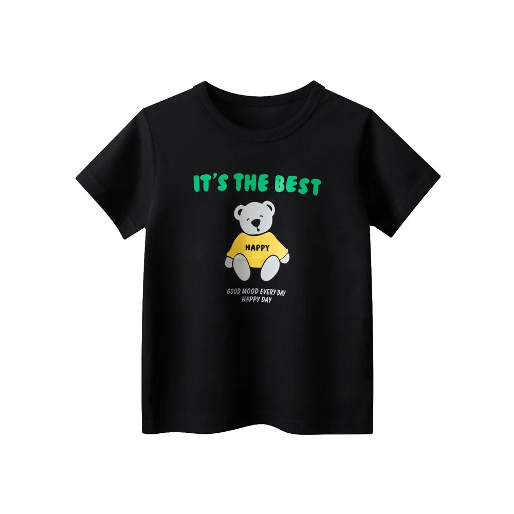 Summer New Children's Wear Little Bear Children's Short sleeved T-shirt for Boys and Babies Clothing