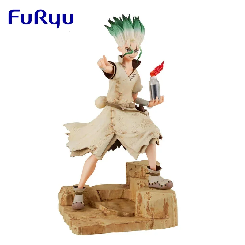 

Genuine FuRyu TENITOL Ishigami Senkuu Dr. Stone PVC 22CM Original Anime Figure Collectible Dolls Statuette Ornament Gift for Kid
