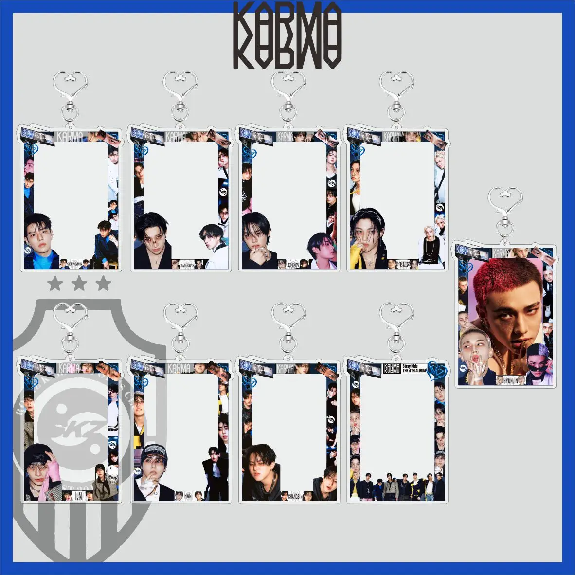 

Новая фоторамка-брелок Stray Kids SKZOO с карточками Hyun Jin и Felix, коллекционная мини-карточка, подарок для фанатов Love Bean