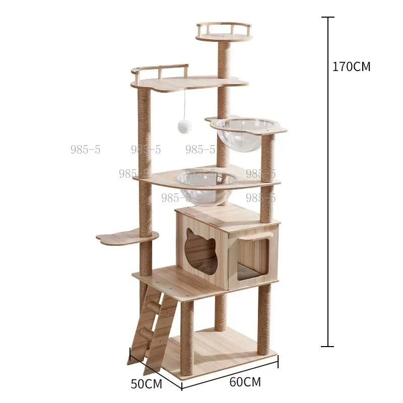 Modern Large Cat Condo Tower Durable Scratching Post Indoor Pet Rest Furniture