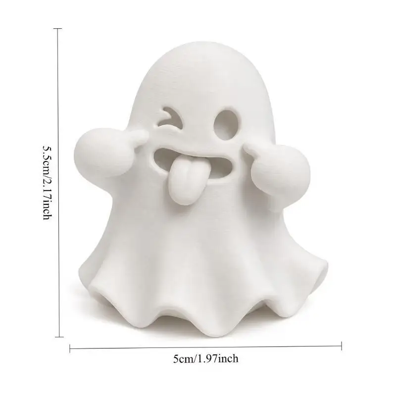 Halloween Cute Ghost Mini Figurines Playful Ornament Suitable for All Ages Home Decor Holiday Party Gift