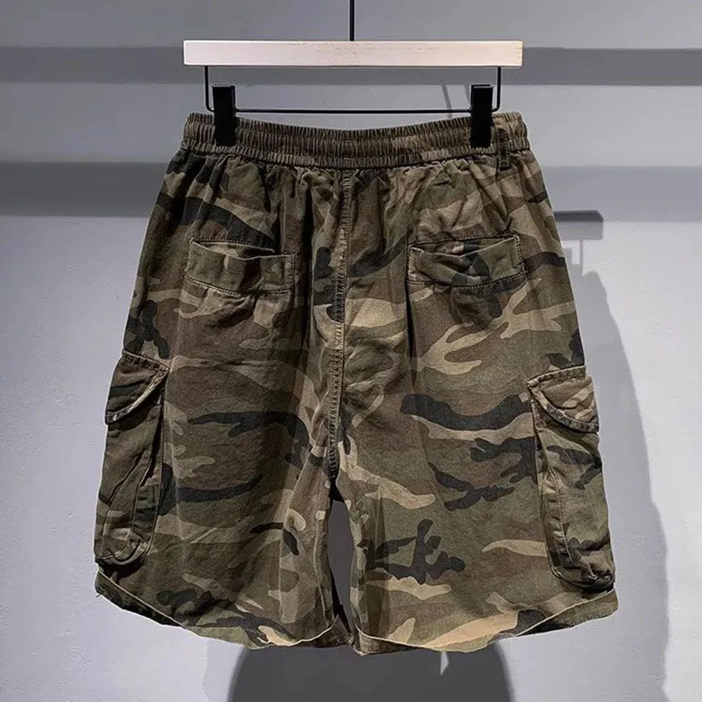 American Style Workwear Camouflage Shorts Mens Summer Outdoor Trend All-Match Leisure Multi-Pocket Shorts Loose Sports Pants