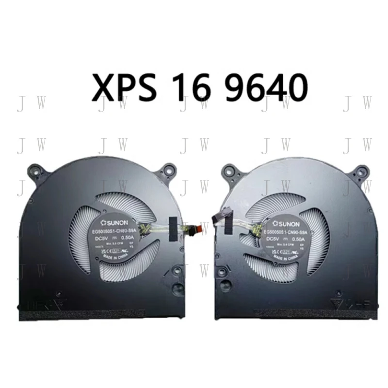 J    For DELL XPS 16 9640 Laptop CPU GPU Cooling Cooler Fan DC 5V 0.50A